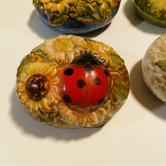 Set of 4 Tranquility and Happiness Inspirational Decor Rock Art. - Picture 2 of 5